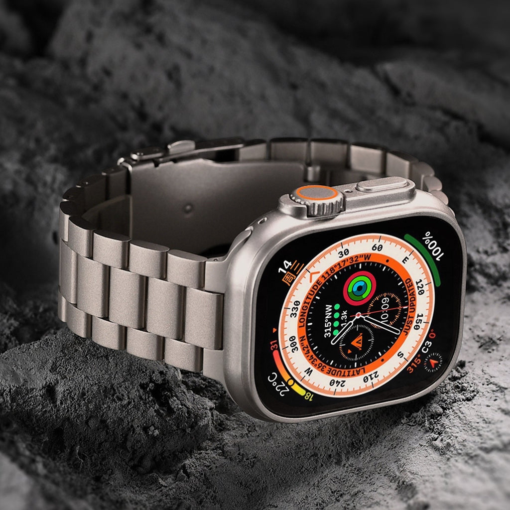 NovaGuard Titanium Band With Safety Buckle for Apple Watch
