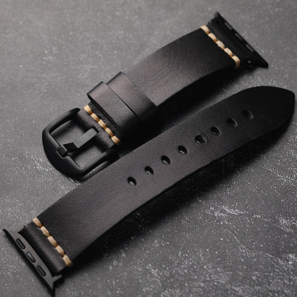 Premium Hand-Sewn Full-Grain Leather Band for Aurora Timepiece