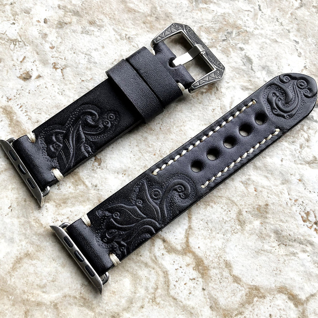 Orion Leather Strap for Atlas Watch Ultra Hand Engraved