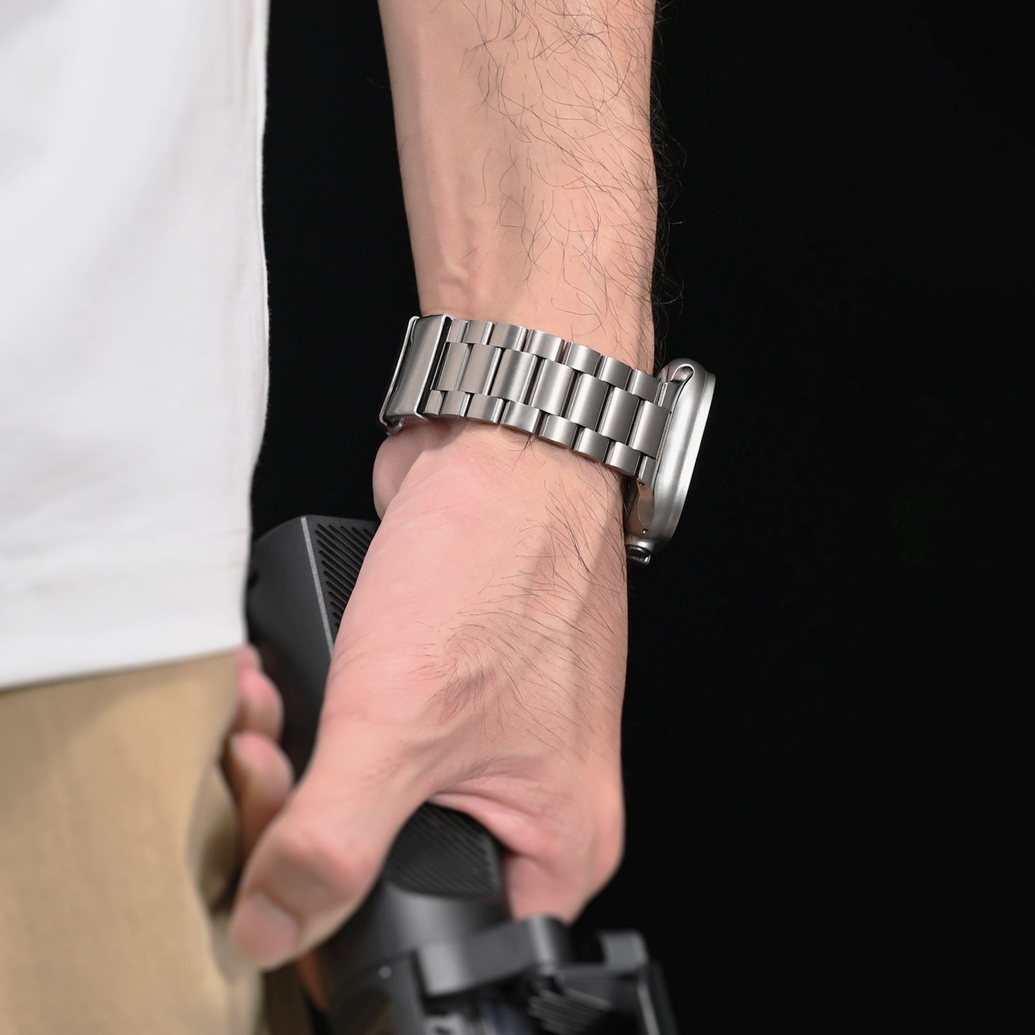 NovaGuard Titanium Band With Safety Buckle for Apple Watch