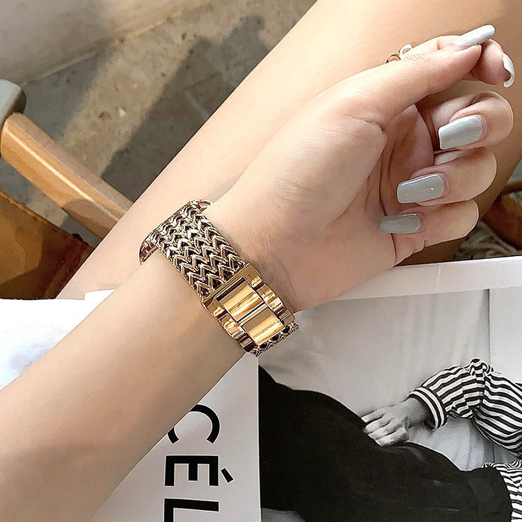 Azure Mermaid Motif Steel Apple Watch Strap Gift Ready