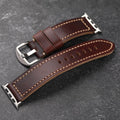 Antique Red-Brown Leather Strap for All Aurora Watch Models