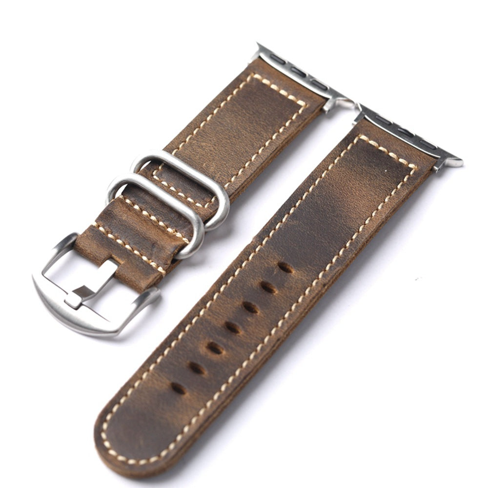 EverCrest Handmade Vintage Leather Strap For Apple Watch