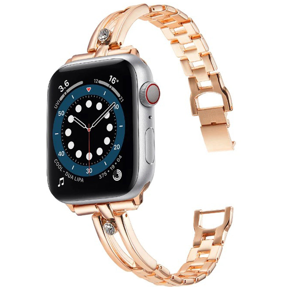AuroraLux Diamond Hollow Round Band For Apple Watch