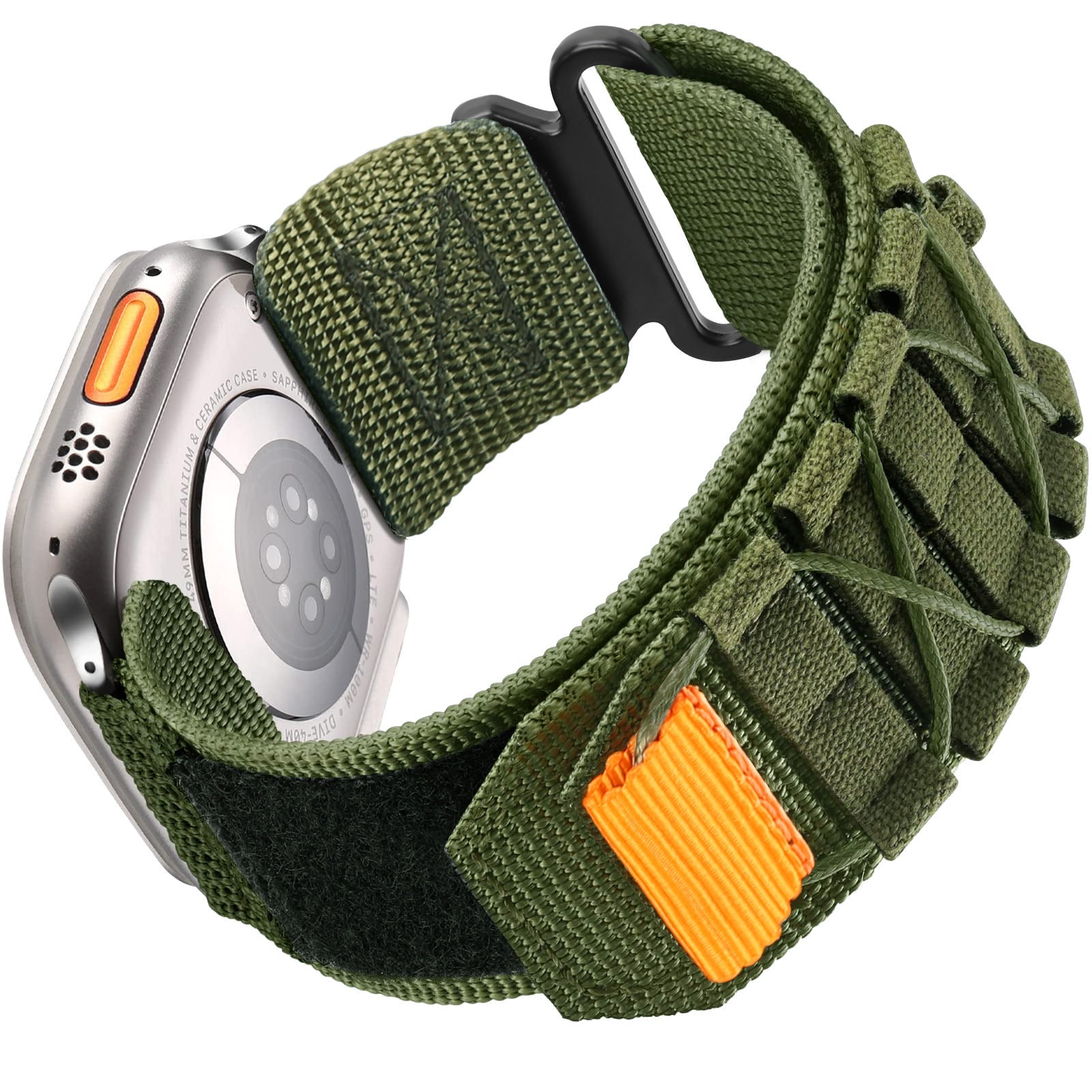 TrailForge Nylon Canvas Loop Velcro Strap For Apple Watch