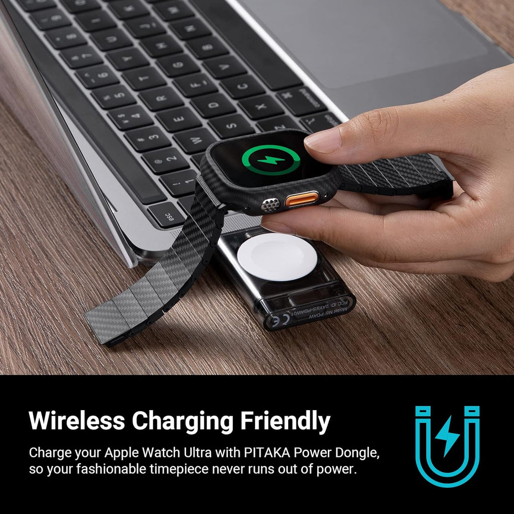 ZephyrWeave Kohlefaserarmband mit Aramidüberzug für Apple Watch