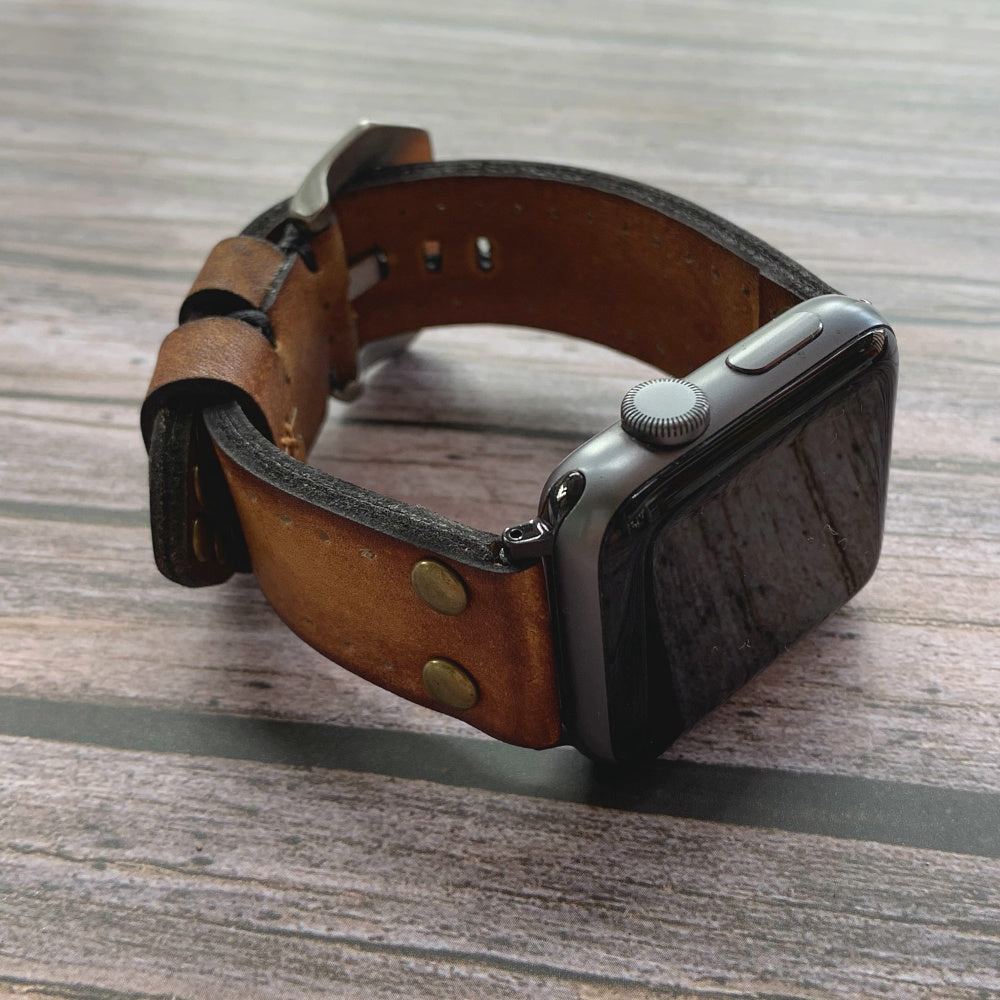 HeritageForge Vintage Leather Strap For Apple Watch Ultra