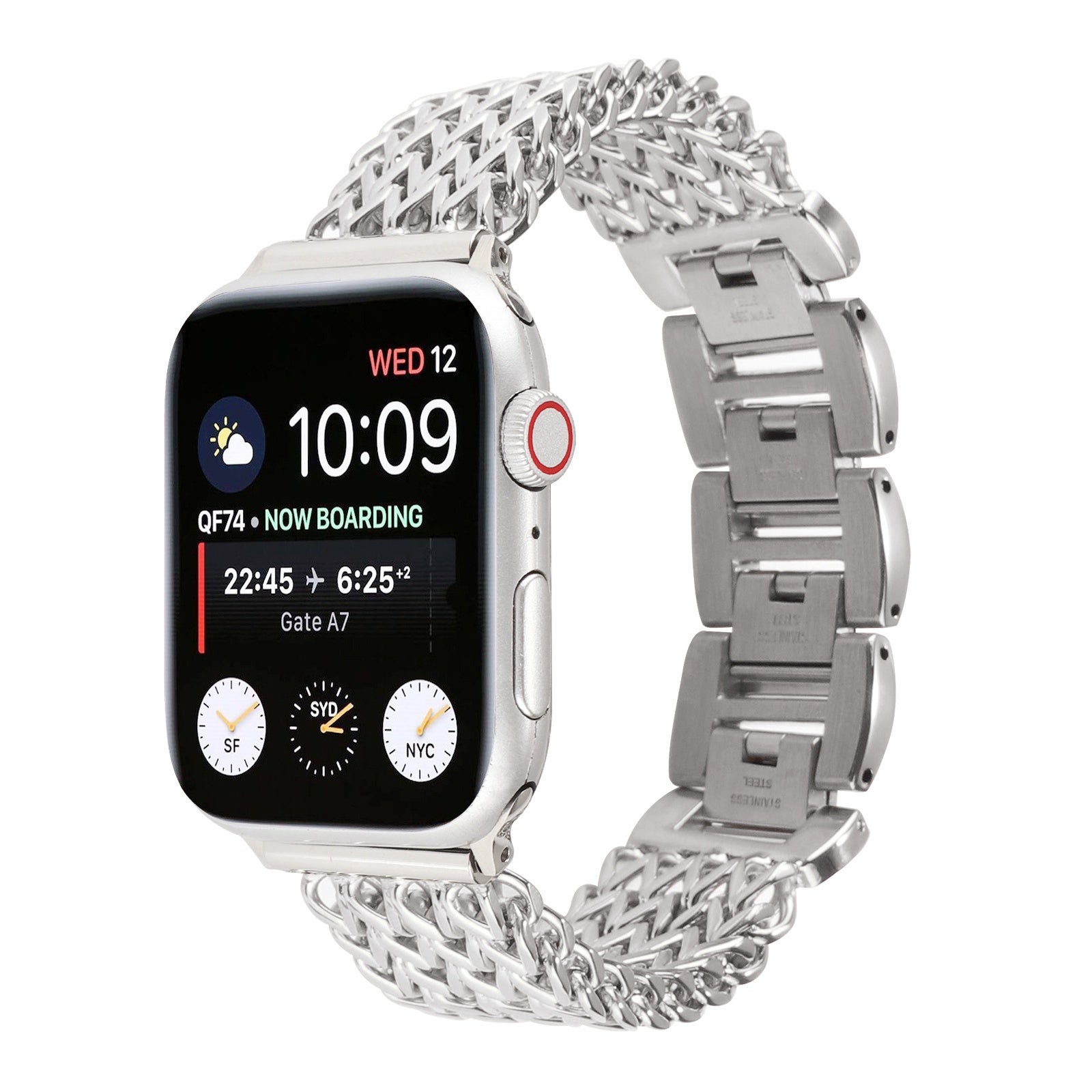 Azure Mermaid Motif Steel Apple Watch Strap Gift Ready