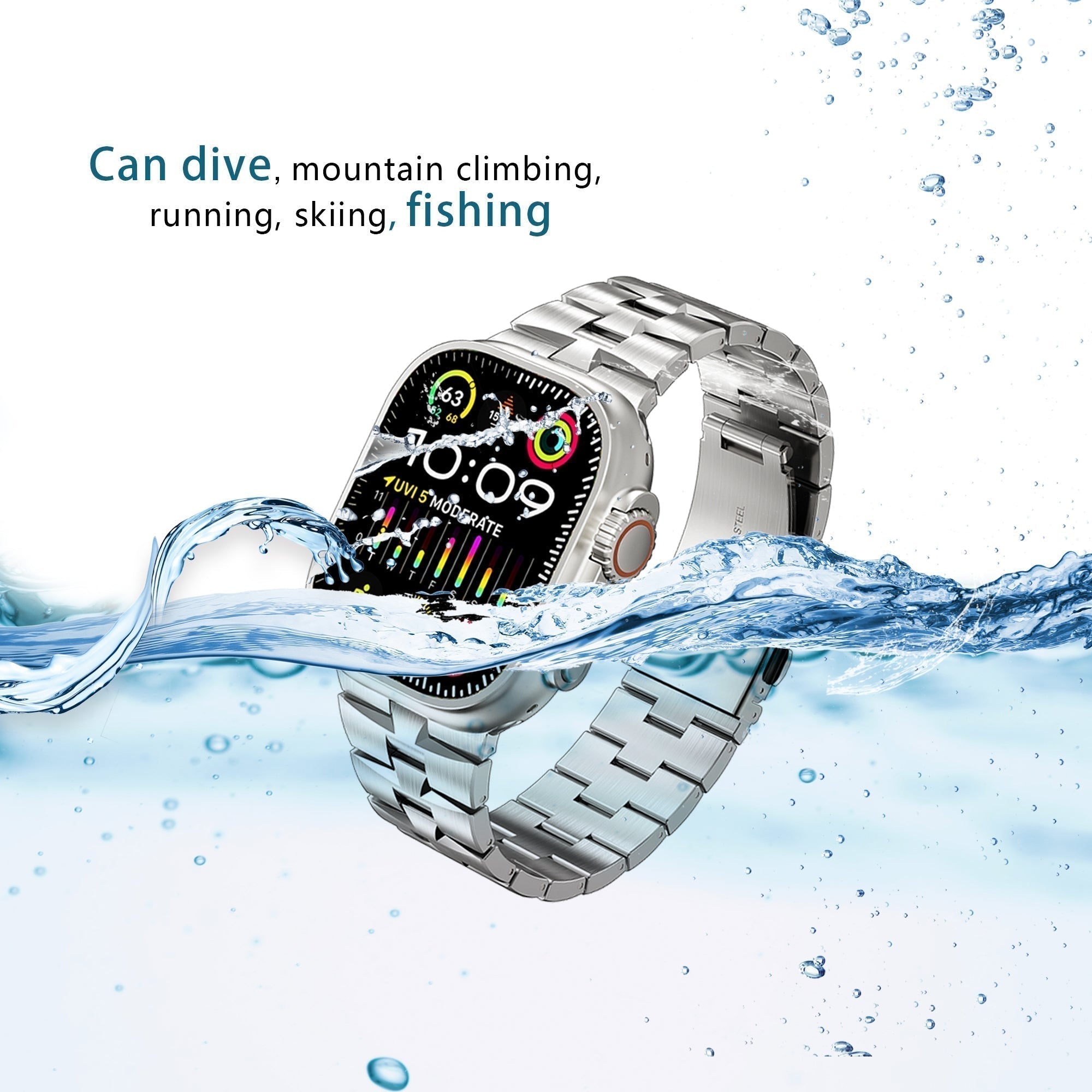 AuroraLink Stainless Steel Band For Apple Watch Ultra