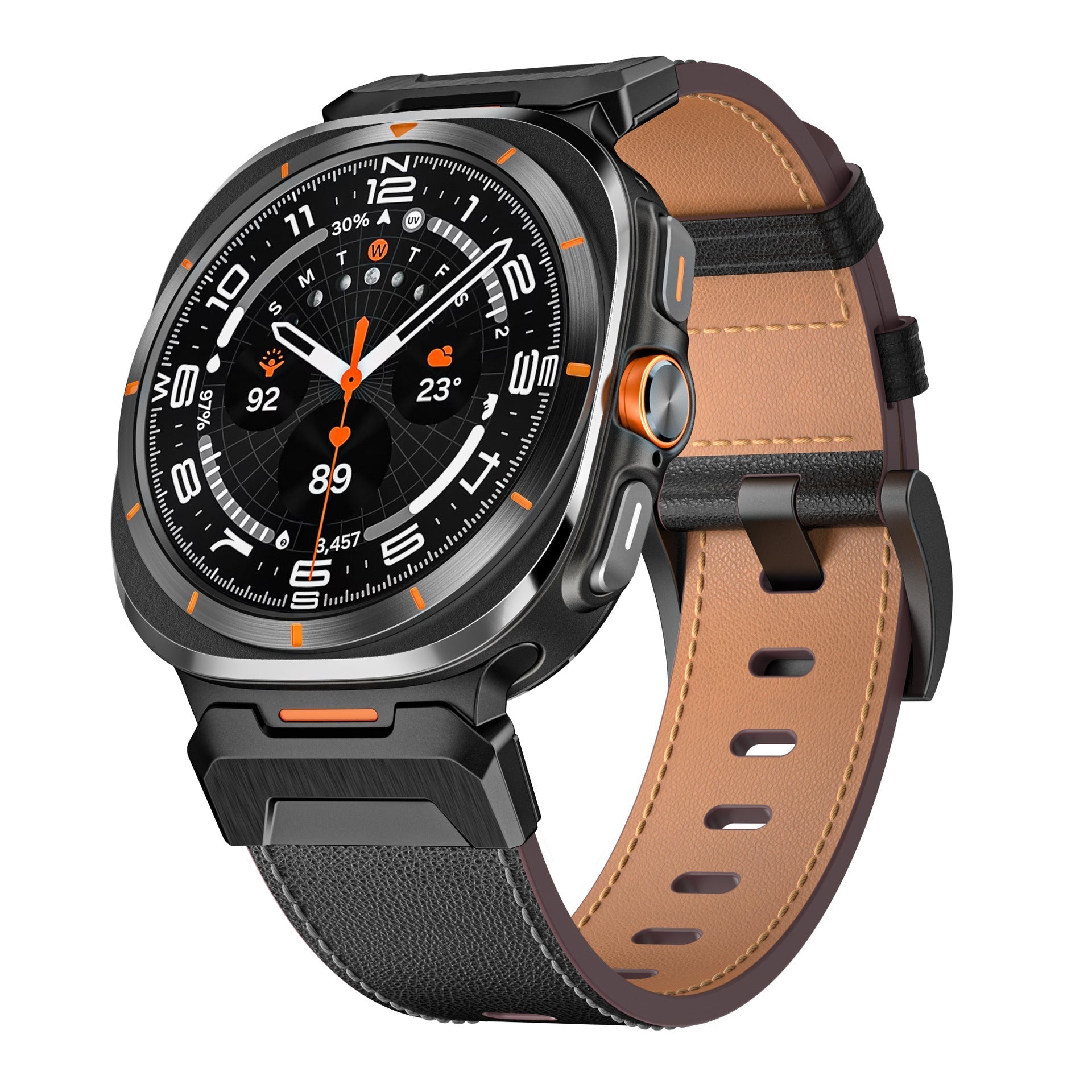 IronForge Tactical Leather Strap For Galaxy Watch Ultra