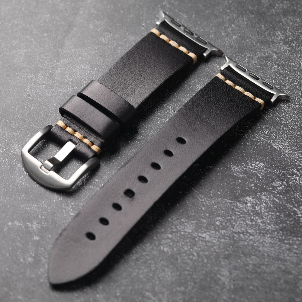 Premium Hand-Sewn Full-Grain Leather Band for Aurora Timepiece