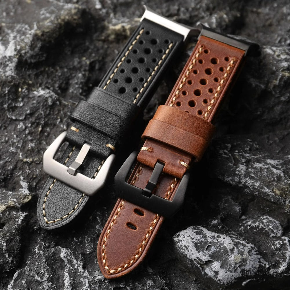 NovaRacer Perforated Leather Band For Samsung Watch Ultra