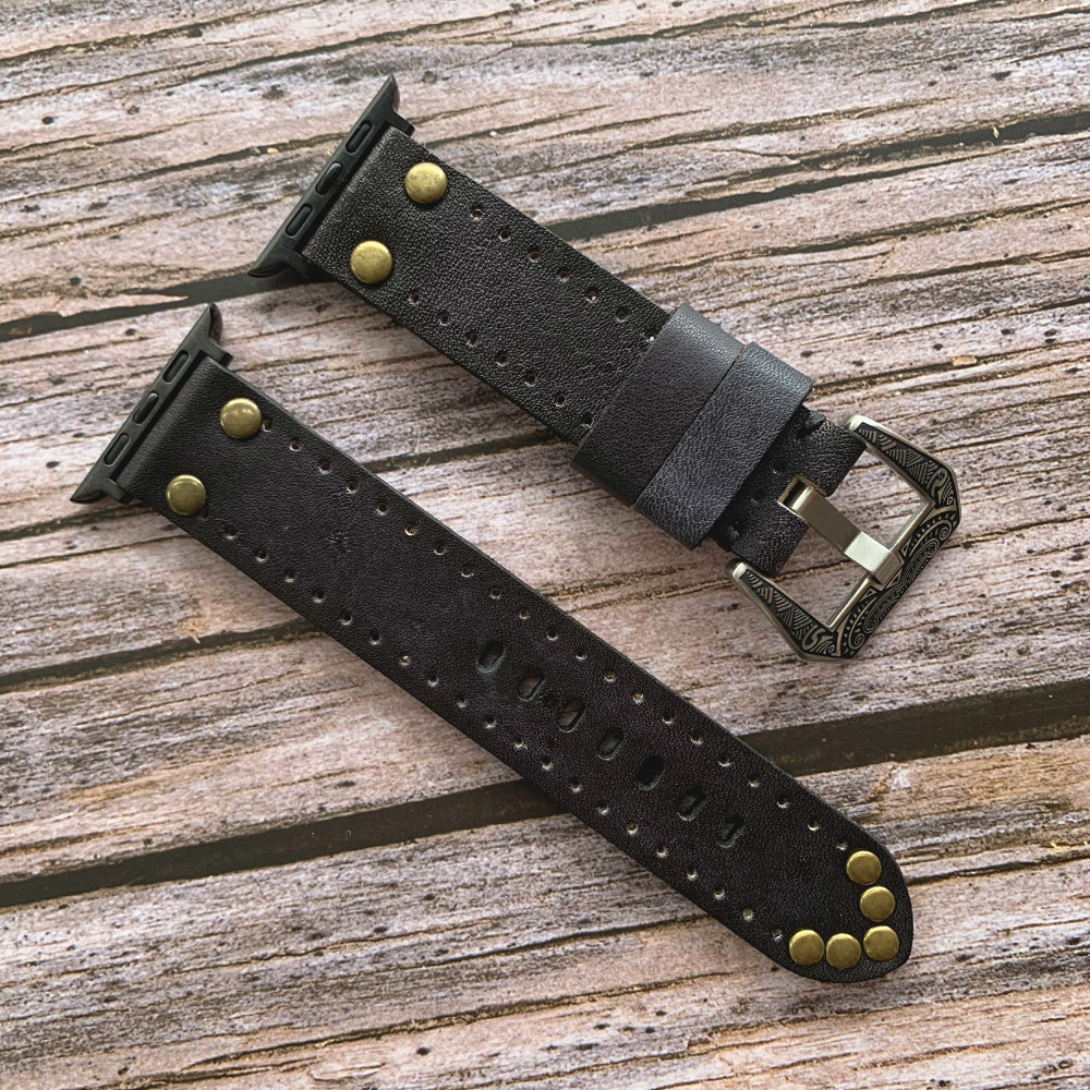 HeritageForge Vintage Leather Strap For Apple Watch Ultra