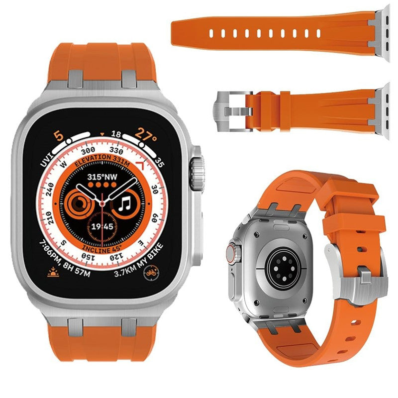 AuroraCraft Silicone Band With Metal End For Apple Watch Edition