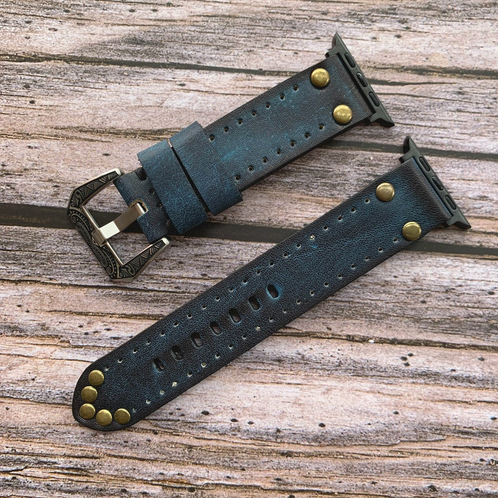 HeritageForge Vintage Leather Strap For Apple Watch Ultra