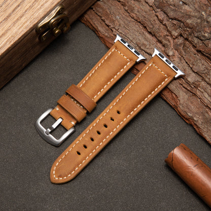 LumenCraft Vintage Leather Strap for Apple Watch Frosted