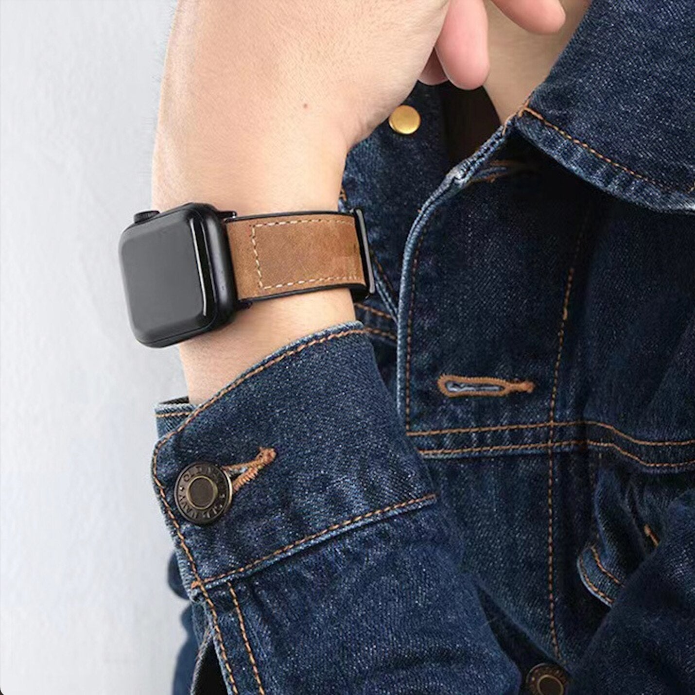 Veritex Genuine Leather Luxe Strap for Apple Watch Pro