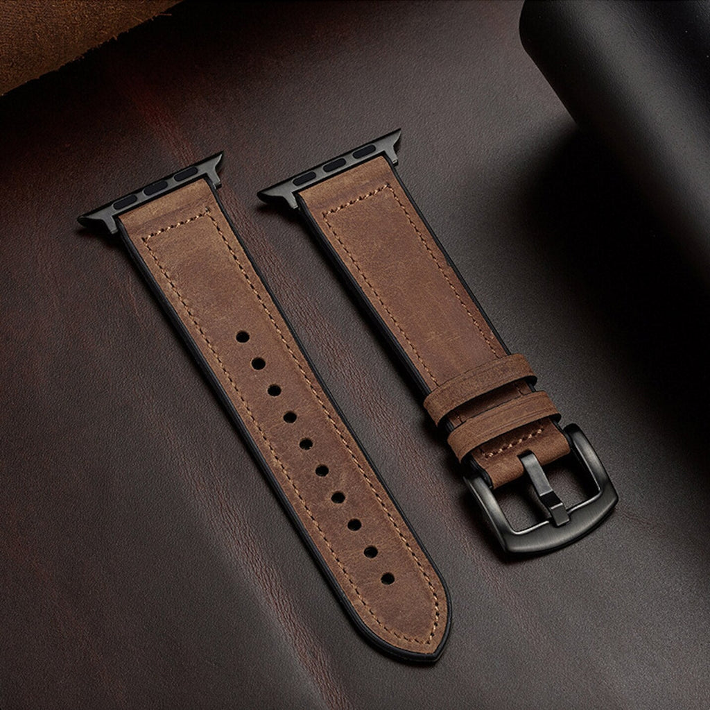 Veritex Genuine Leather Luxe Strap for Apple Watch Pro