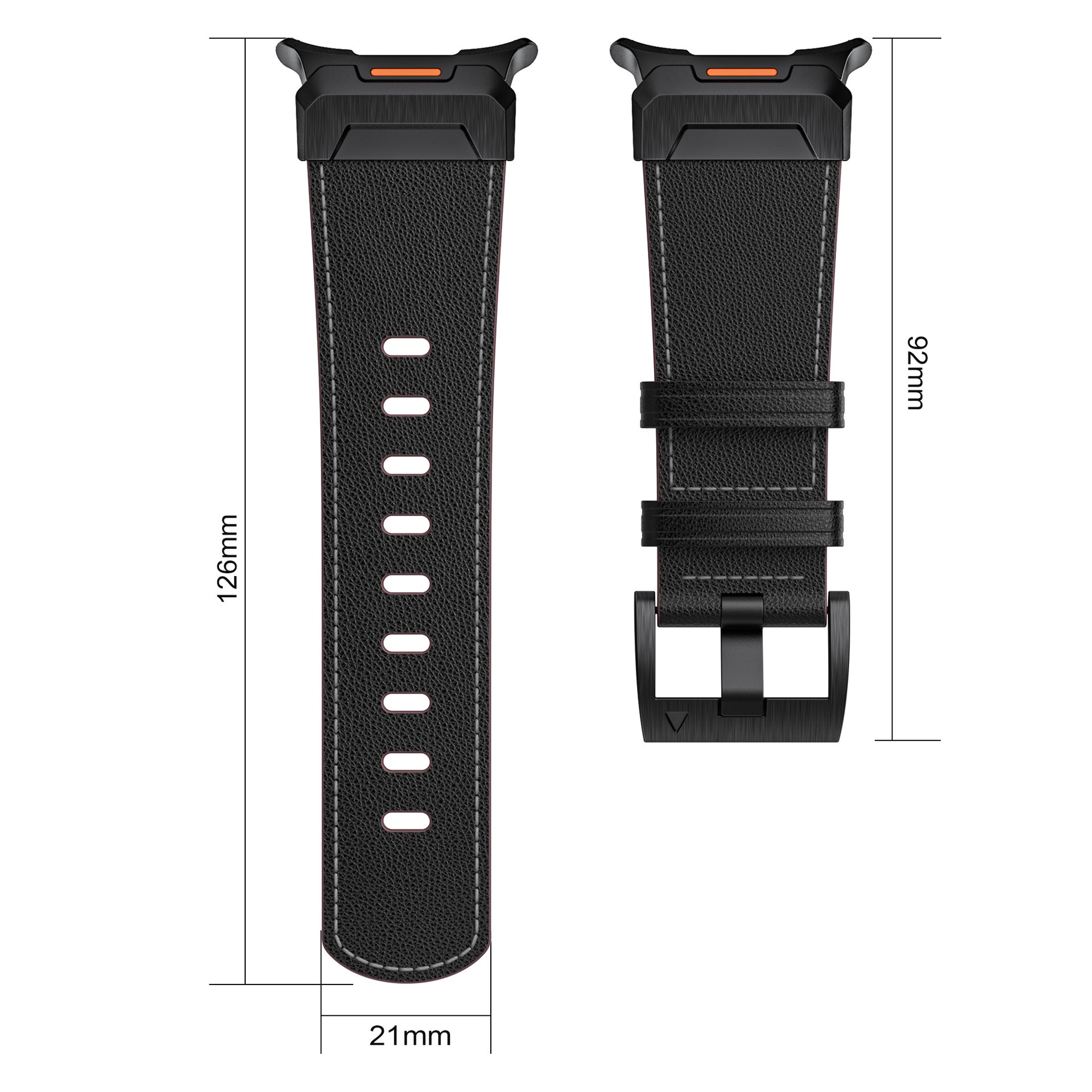IronForge Tactical Leather Strap For Galaxy Watch Ultra