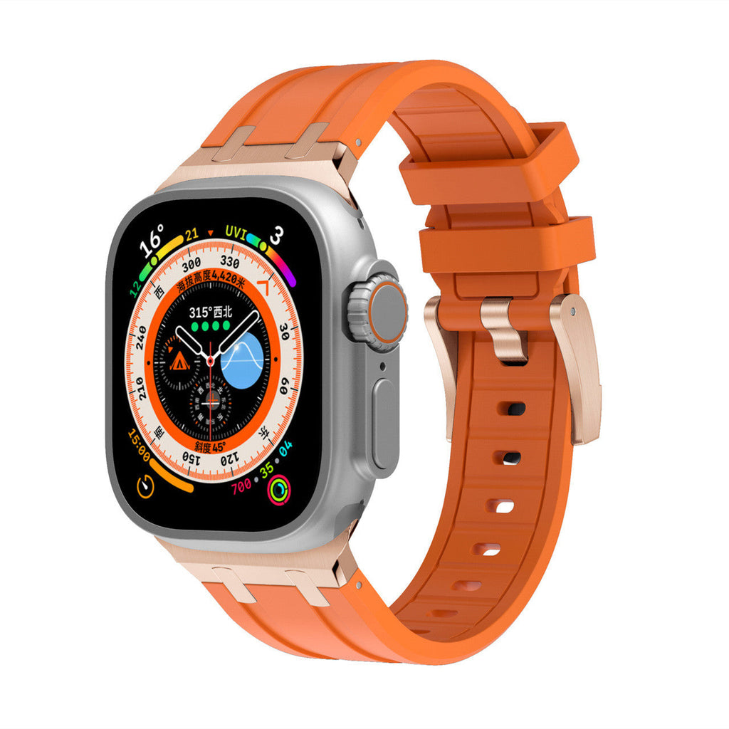 AuroraCraft Silicone Band With Metal End For Apple Watch Edition