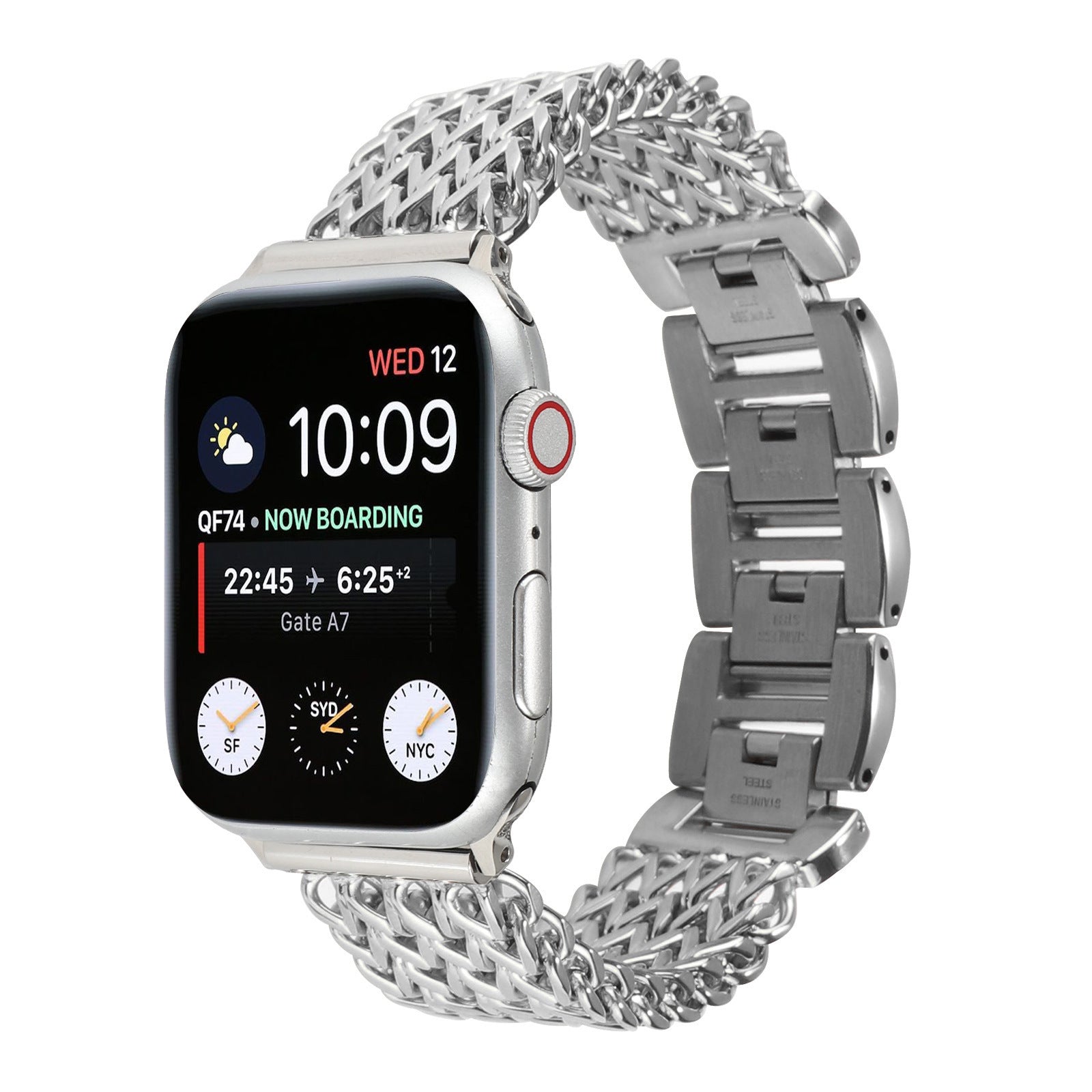 Azure Mermaid Motif Steel Apple Watch Strap Gift Ready