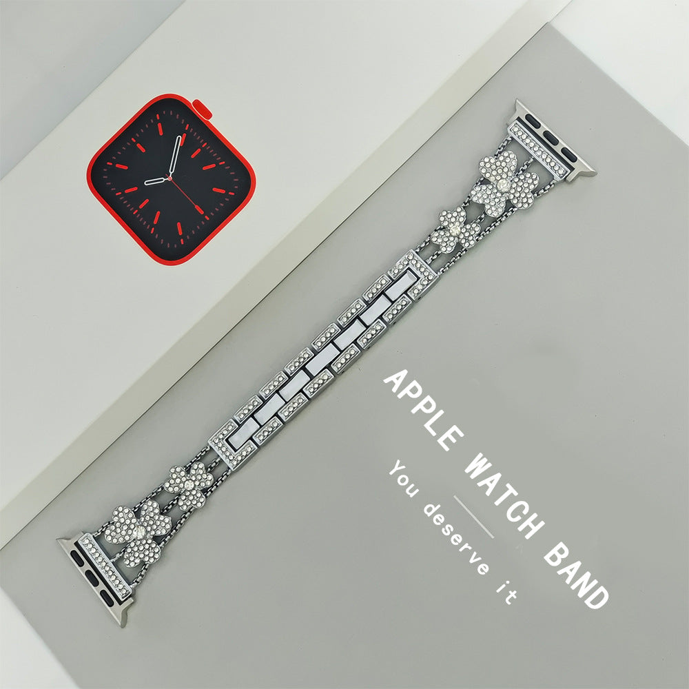 Nova Floral Diamond Link Bracelet For Apple Watch Sparkling