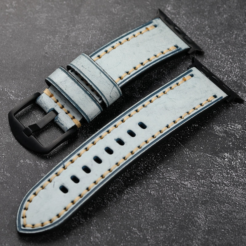 AuroraCraft Leather Watch Strap for Apple Watch Handmade