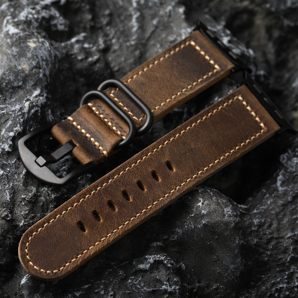 EverCrest Handmade Vintage Leather Strap For Apple Watch