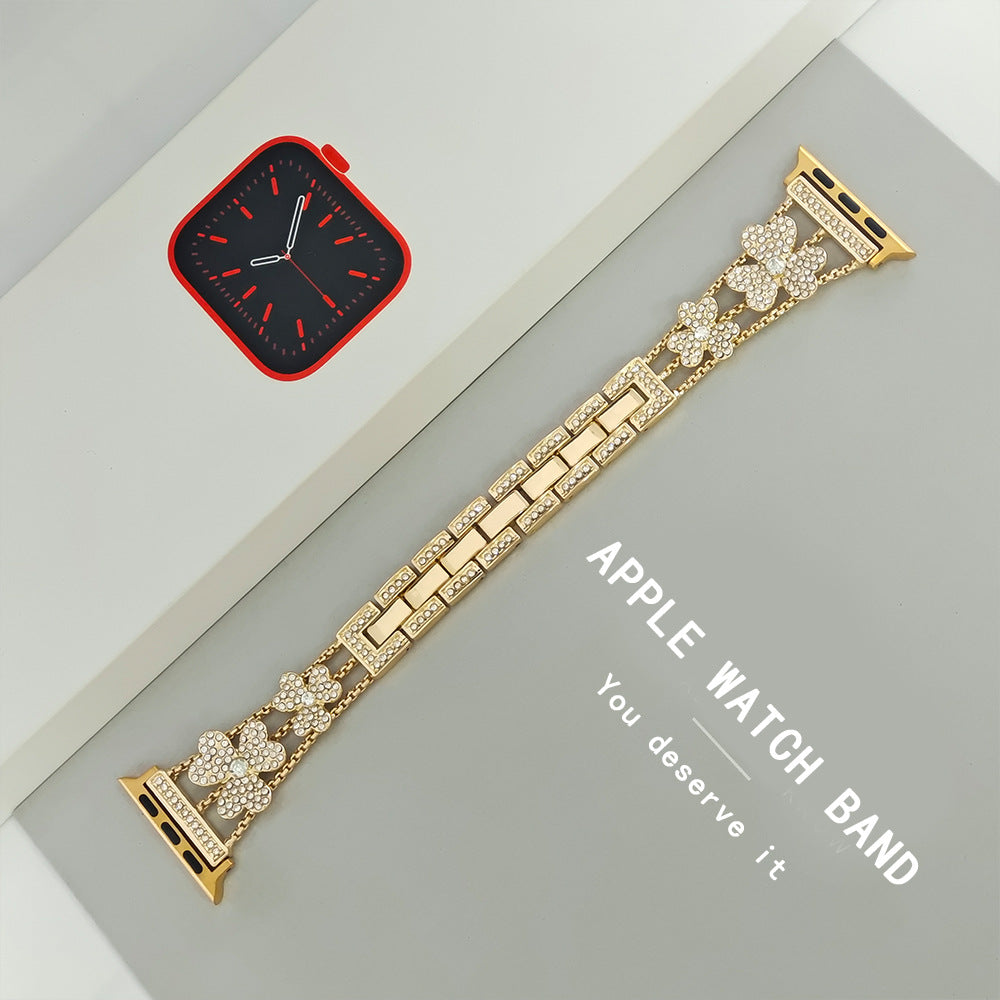 Nova Floral Diamond Link Bracelet For Apple Watch Sparkling