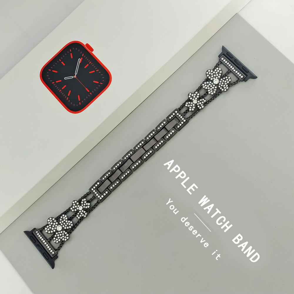 Nova Floral Diamond Link Bracelet For Apple Watch Sparkling