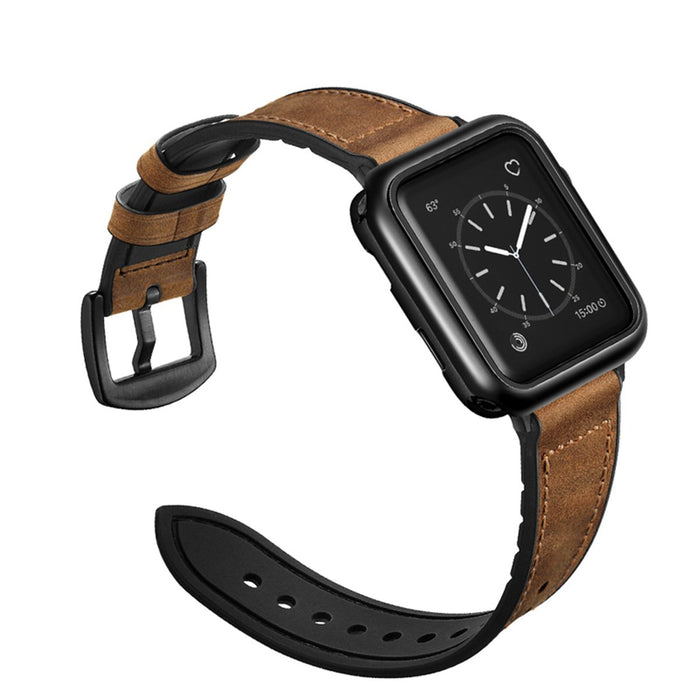 Veritex Genuine Leather Luxe Strap for Apple Watch Pro