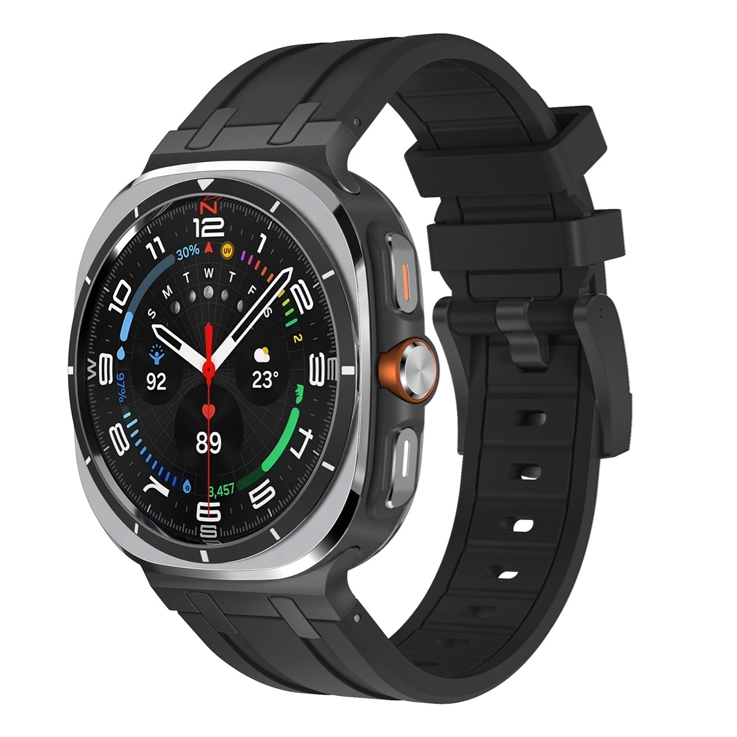 Nova Titanium Silicone Band Adapter For Galaxy Watch Ultra