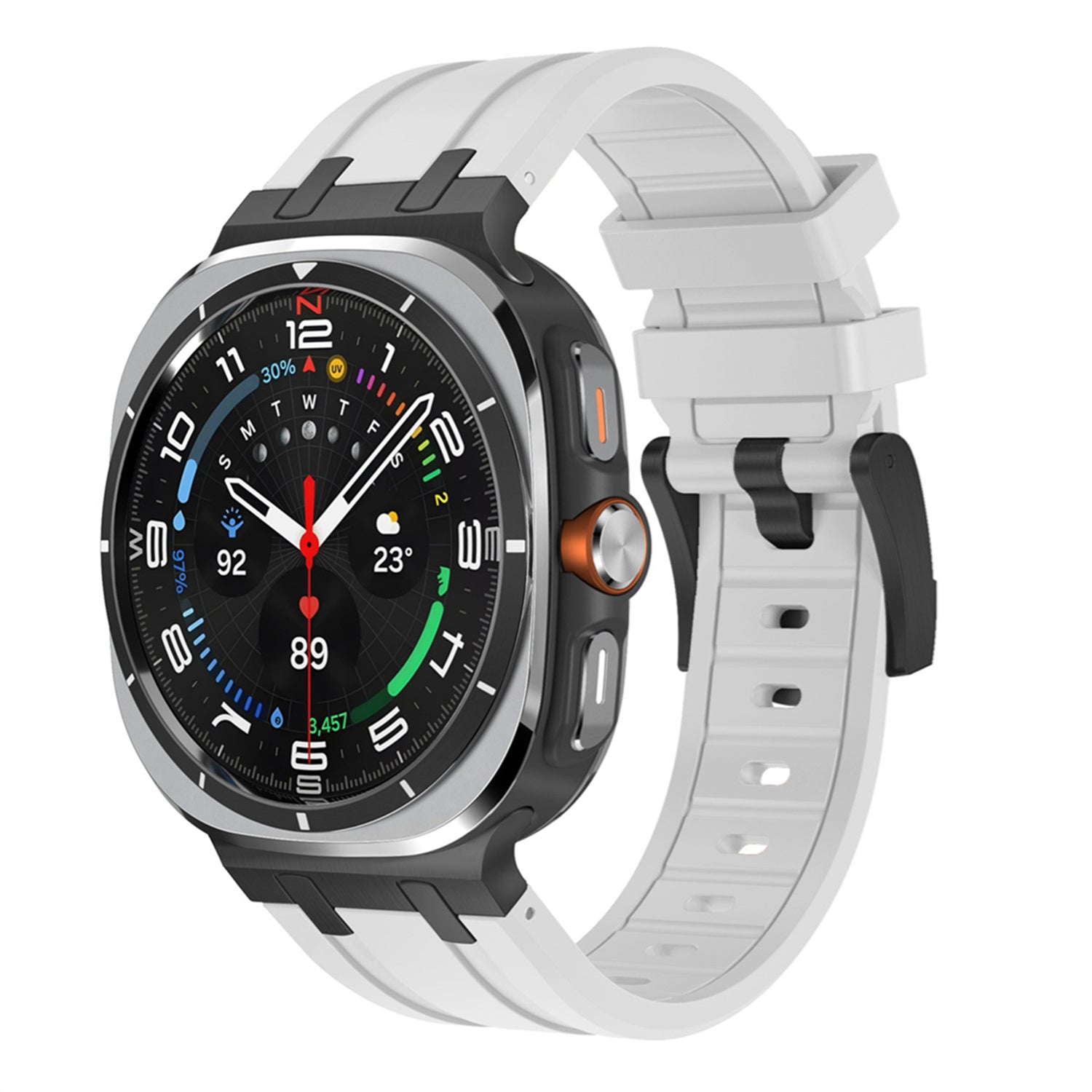Nova Titanium Silicone Band Adapter For Galaxy Watch Ultra