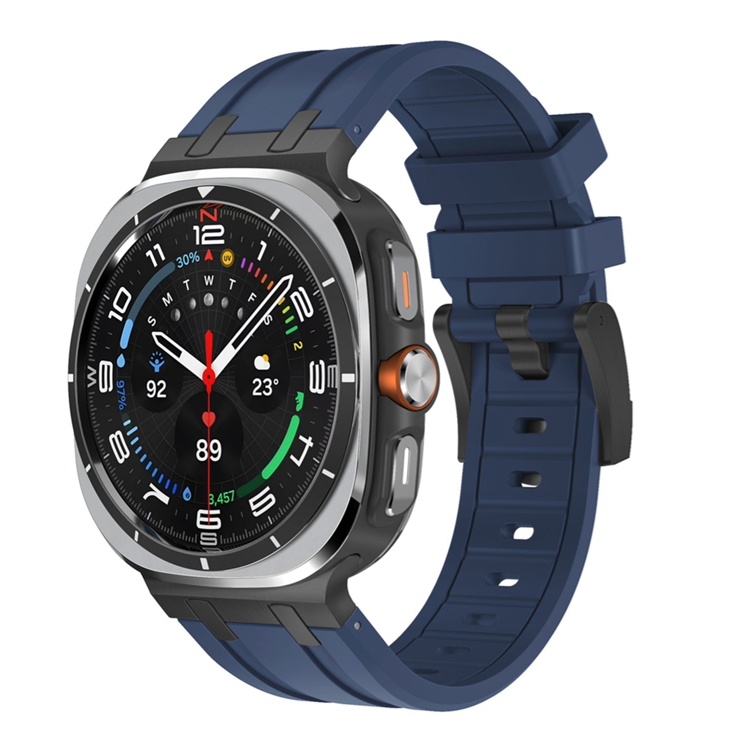 Nova Titanium Silicone Band Adapter For Galaxy Watch Ultra