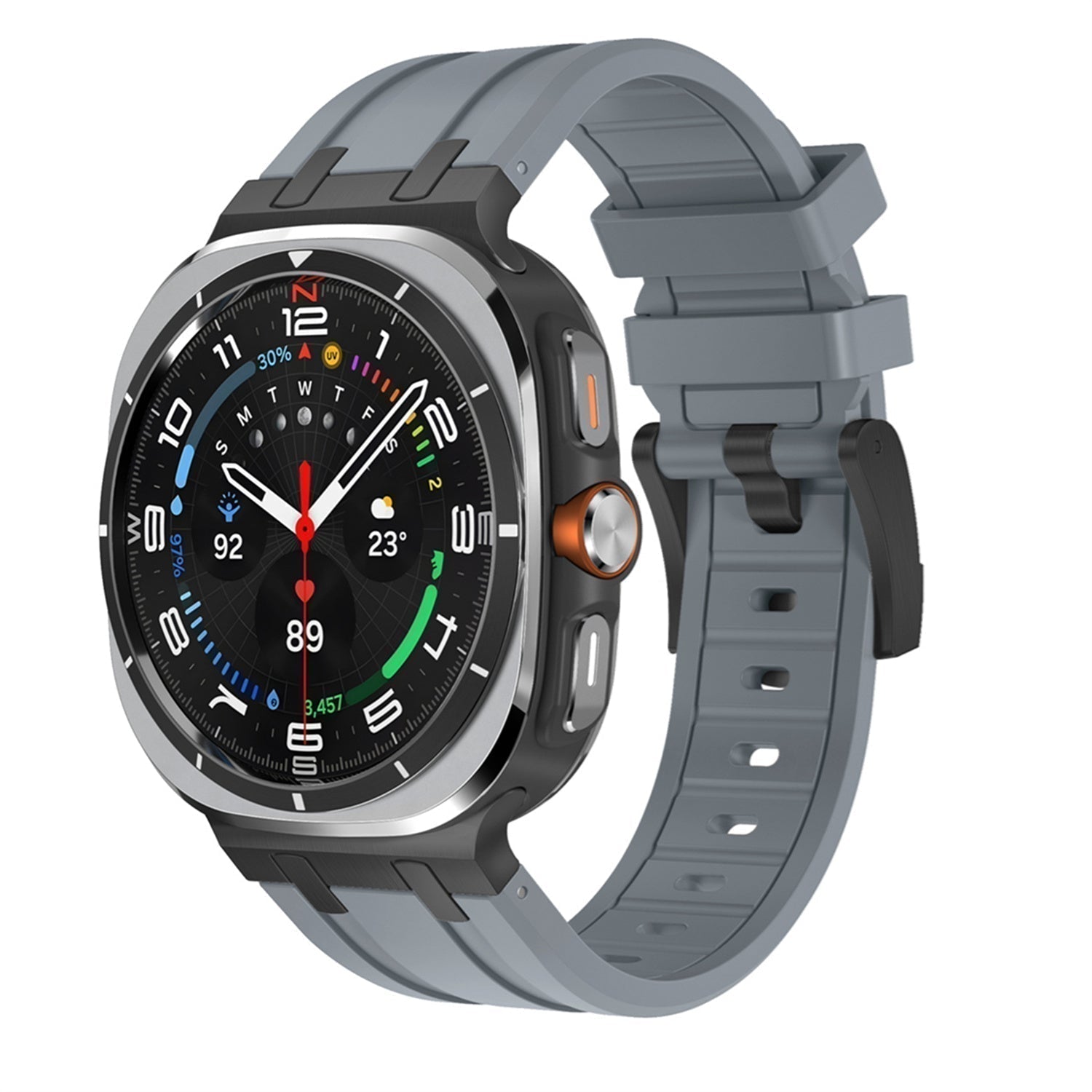 Nova Titanium Silicone Band Adapter For Galaxy Watch Ultra