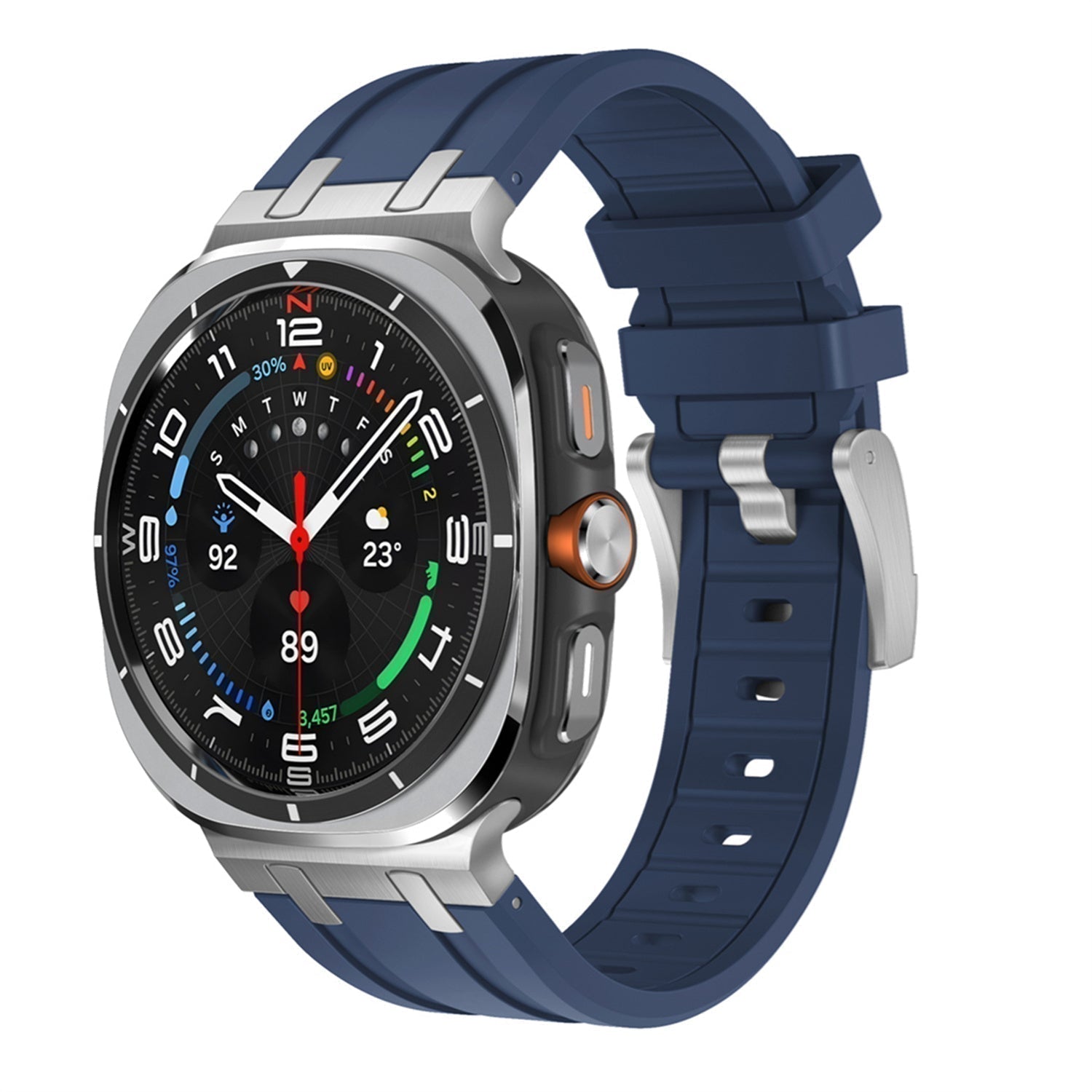 Nova Titanium Silicone Band Adapter For Galaxy Watch Ultra