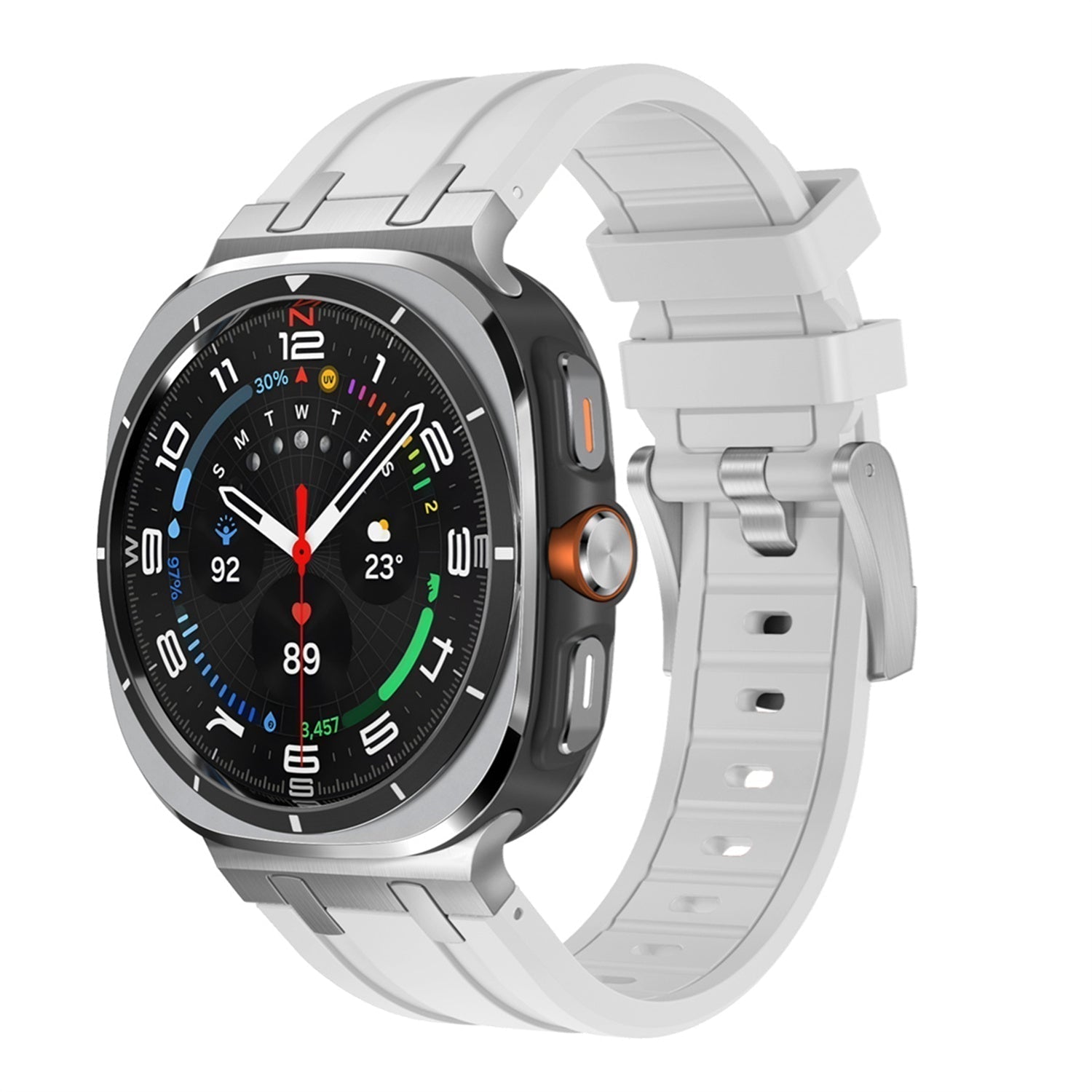 Nova Titanium Silicone Band Adapter For Galaxy Watch Ultra