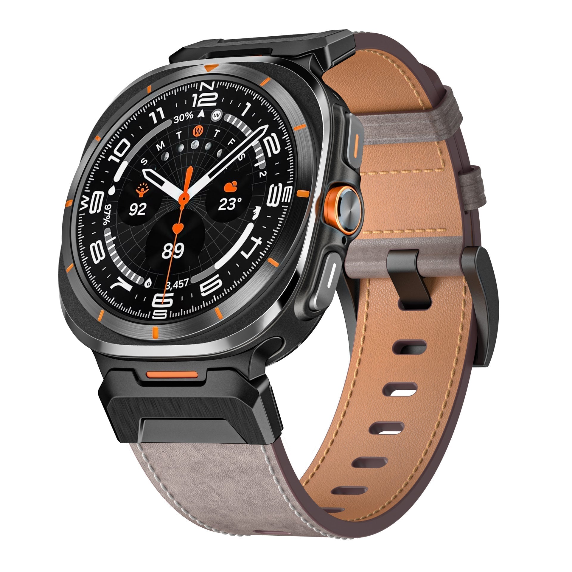 IronForge Tactical Leather Strap For Galaxy Watch Ultra