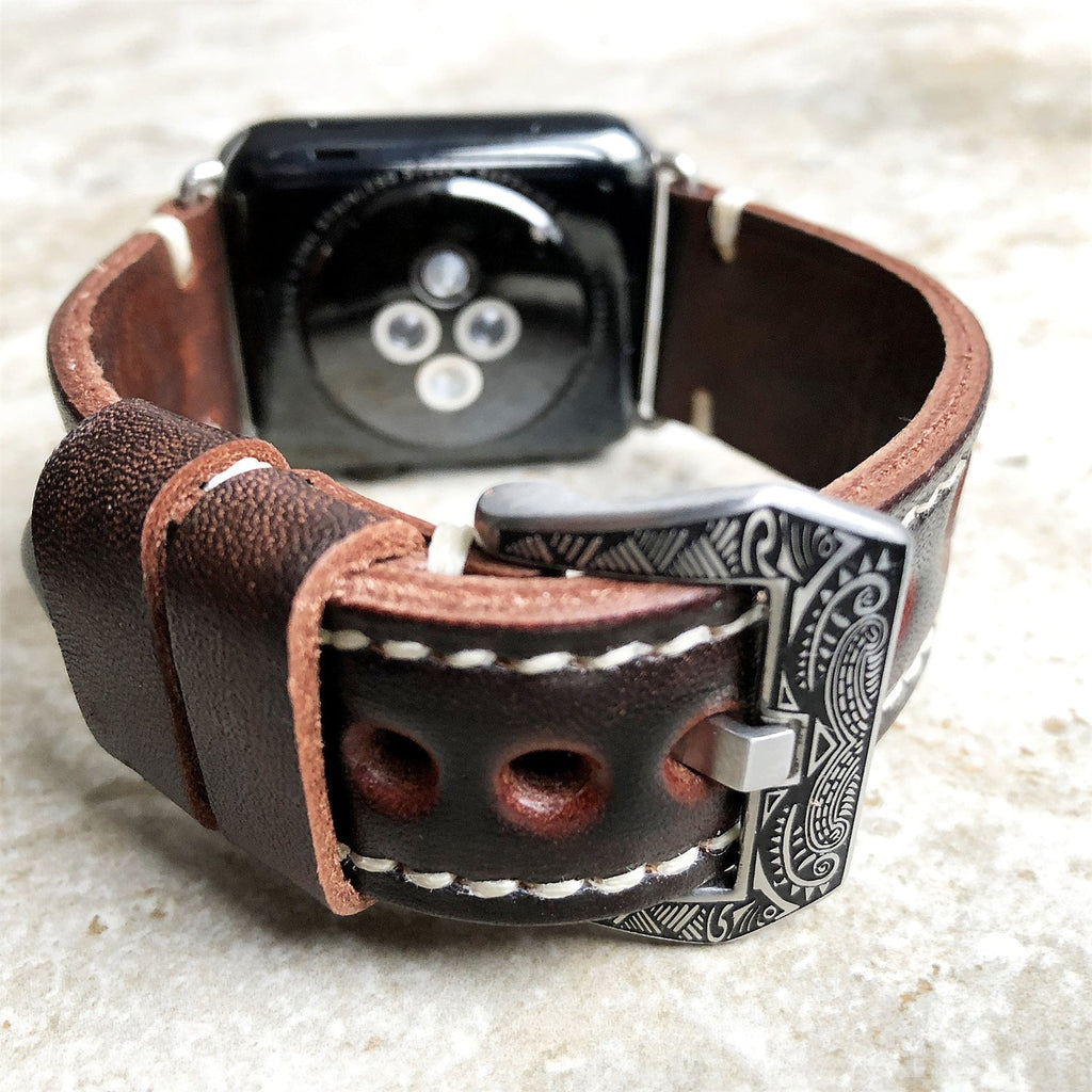 Orion Leather Strap for Atlas Watch Ultra Hand Engraved